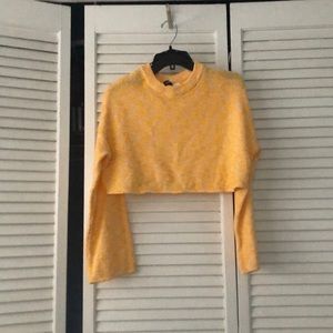 Crop yellow sweater. Never worn